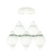 Matubo GemDuo Perlen 8x5mm Matte crystal